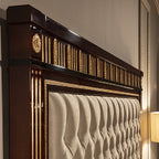 Elegant Upholstered Bed with Luxurious Detailing