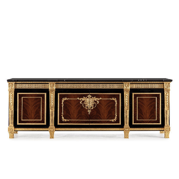 Exquisite Black and Gold Sideboard: A Showcase of Opulence