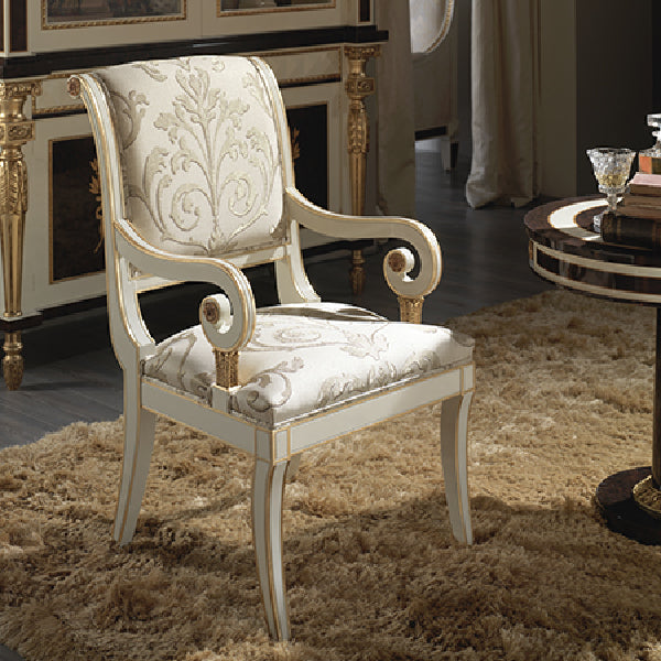 Elegant Upholstered Armchair with Timeless Appeal