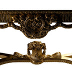 Opulent Console Table with Cherubic Details and Marble Top