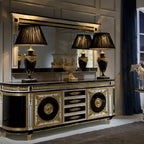 Elegant Black and Gold Sideboard: A Statement of Luxury