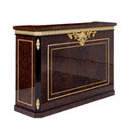 Luxurious Marble-Style Console Table with Gold Accents