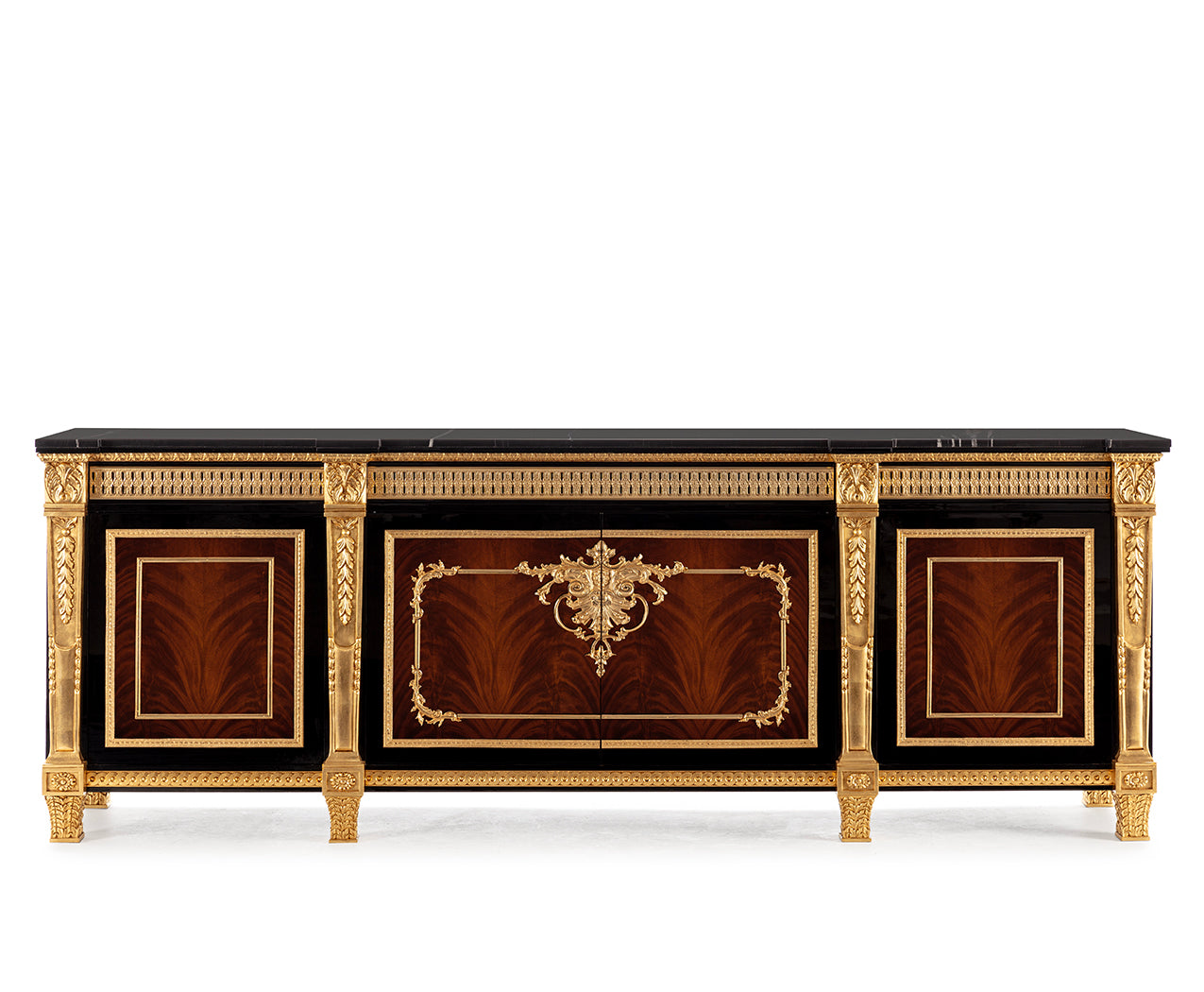 Exquisite Black and Gold Sideboard: A Showcase of Opulence