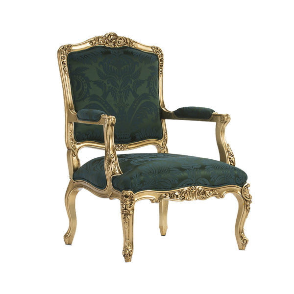 Luxurious Baroque-Style Armchair with Rich Upholstery