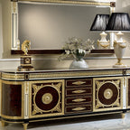 Luxurious Brown and Gold Sideboard: A Masterpiece of Design