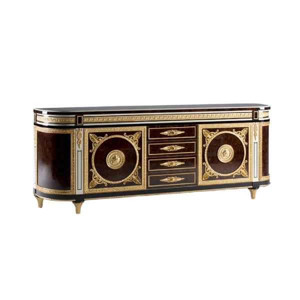 Luxurious Brown and Gold Sideboard: A Masterpiece of Design