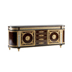 Luxurious Brown and Gold Sideboard: A Masterpiece of Design
