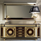 Luxurious Brown and Gold Sideboard: A Masterpiece of Design