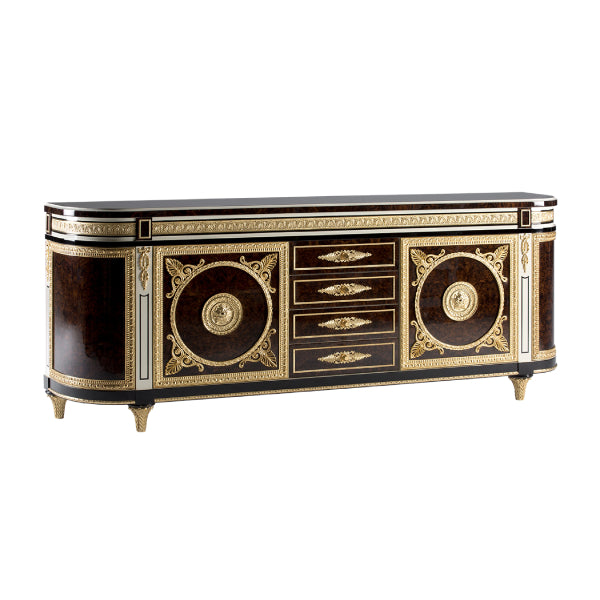 Luxurious Brown and Gold Sideboard: A Masterpiece of Design