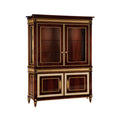 Sophisticated Display Cabinet with Glass Doors and Intricate Inlay