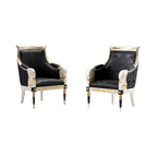 Contemporary Baroque-Style Armchair with Striking Contrast