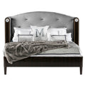Stylish Upholstered Bed with Glamorous Accents