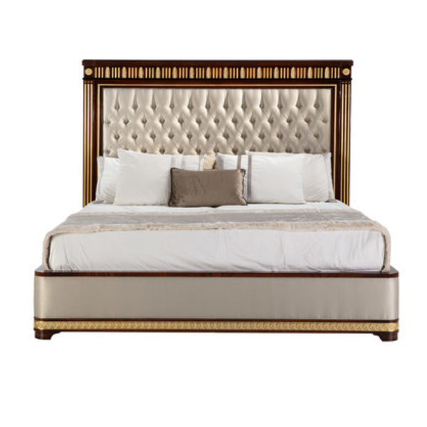 Elegant Upholstered Bed with Luxurious Detailing
