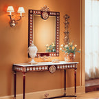 Elegant Antique-Inspired Mirror with Intricate Detailing
