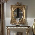 Exquisite Gold Leaf Mirror with Ornate Frame