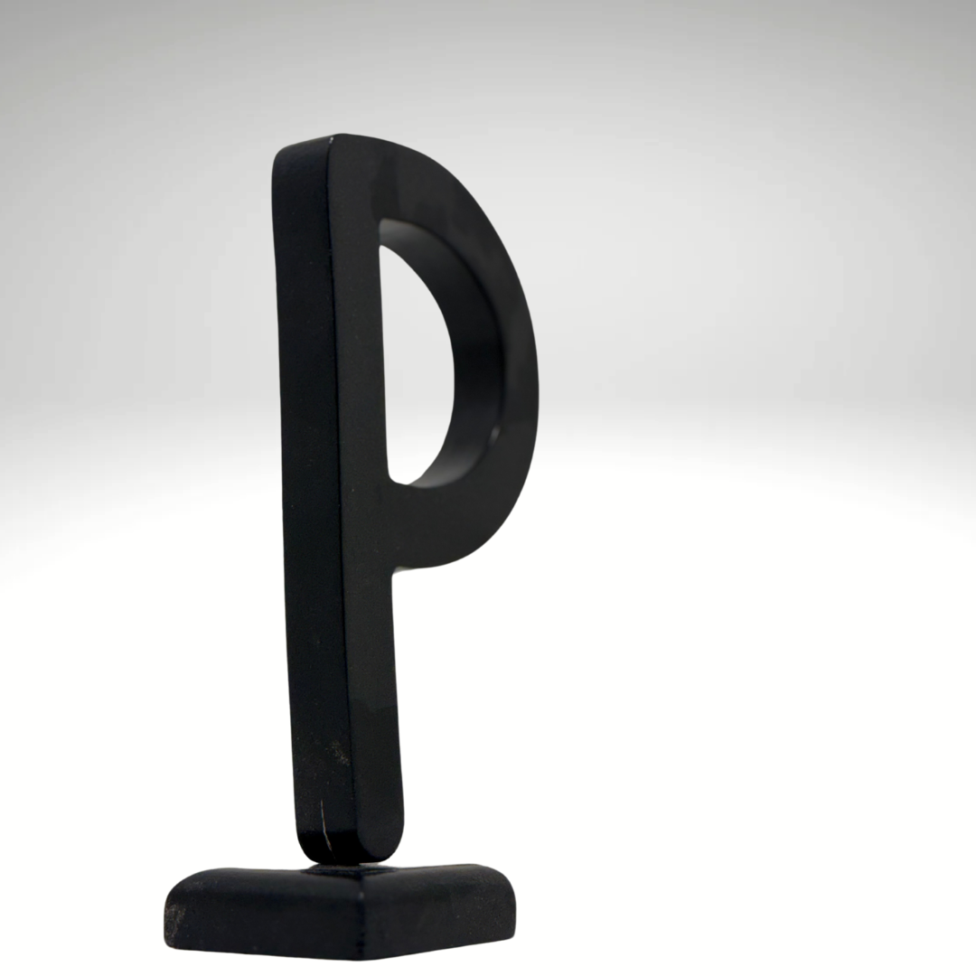 Decorative Wooden Alphabet Letters P in Black - Perfect for Home decoration-Perfect for Any Room