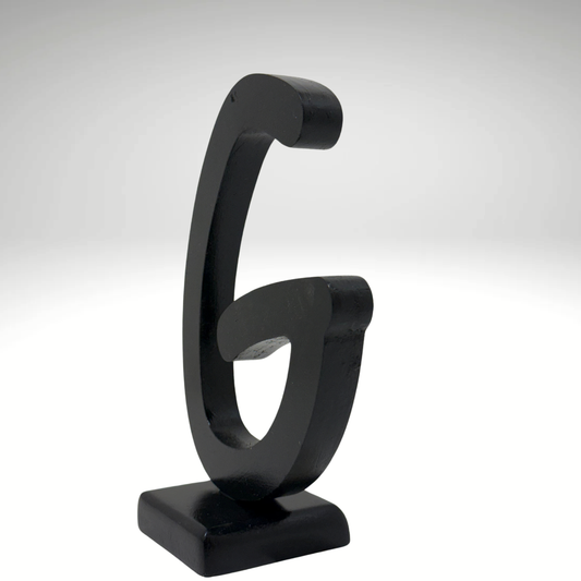 Chic Wooden Letters -Decorative Wooden Alphabet G in black - Perfect for Home decoration