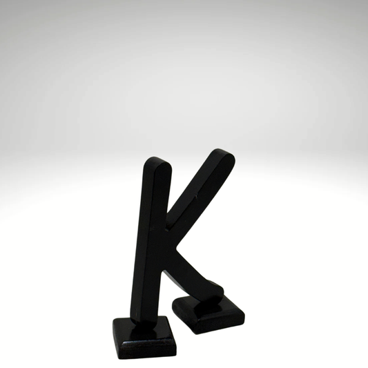 Wooden Letter Home Accent-Decorative Wooden Alphabet Letters K in Black - Perfect for Home decoration