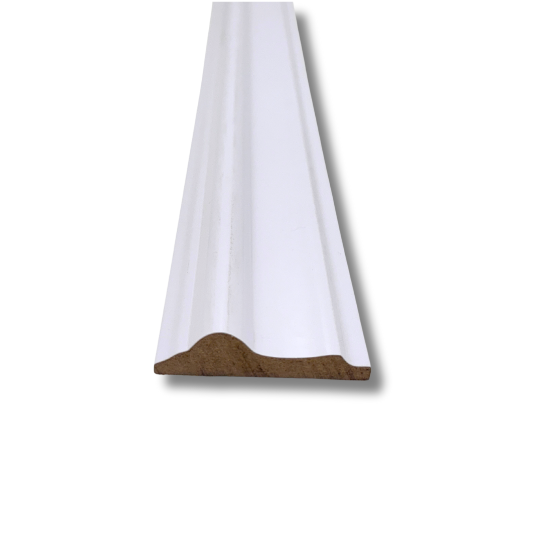 Pre-Finished White MDF Dado Rail Moulding - Wall Trim – 117 cm Decorative Wall Trim