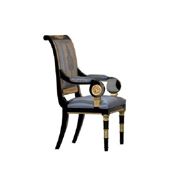 Elegant Upholstered Armchair with Classic Detailing