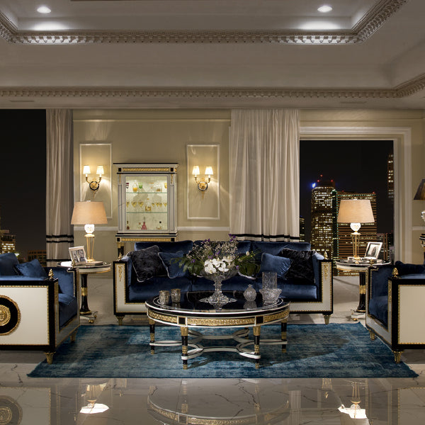 Chic Luxe Armchair with Bold Design Elements