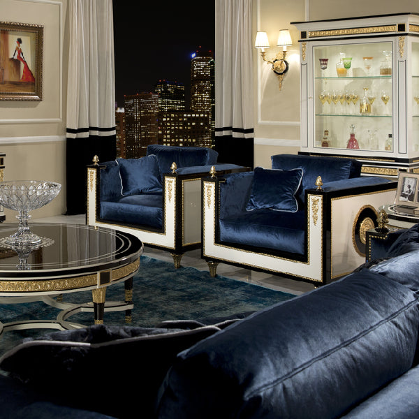 Chic Luxe Armchair with Bold Design Elements