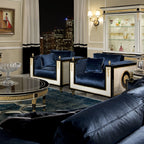 Chic Luxe Armchair with Bold Design Elements