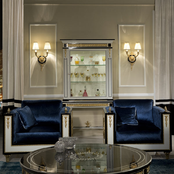 Chic Luxe Armchair with Bold Design Elements