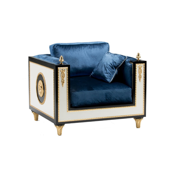 Chic Luxe Armchair with Bold Design Elements