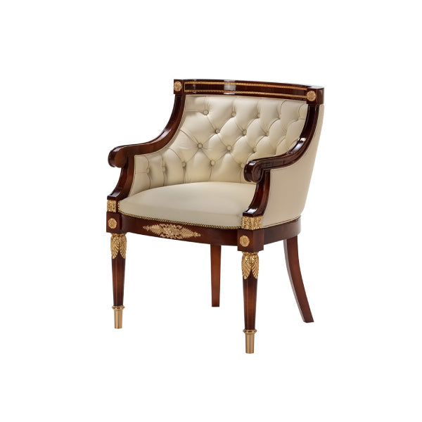 Luxurious Tufted Armchair with Exquisite Detailing