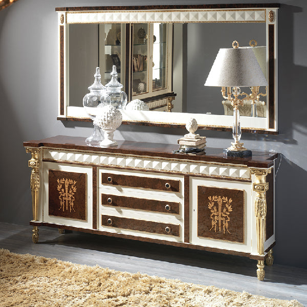 Sophisticated Brown and Cream Sideboard: A Blend of Classic Elegance