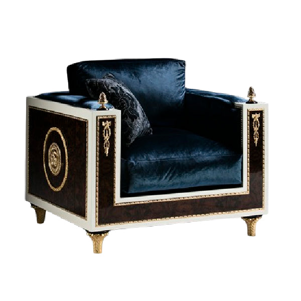 Luxurious Boxy Armchair with Rich Detailing