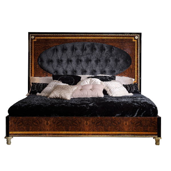 Sleek Upholstered Bed with Bold Design