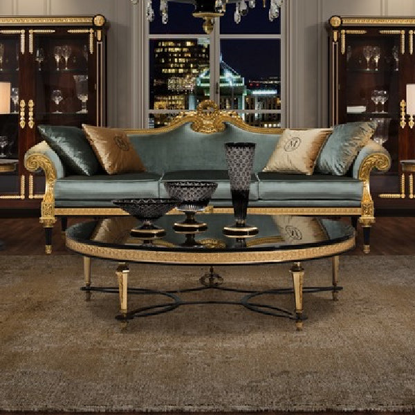 Regal Armchair with Opulent Accents and Luxurious Comfort