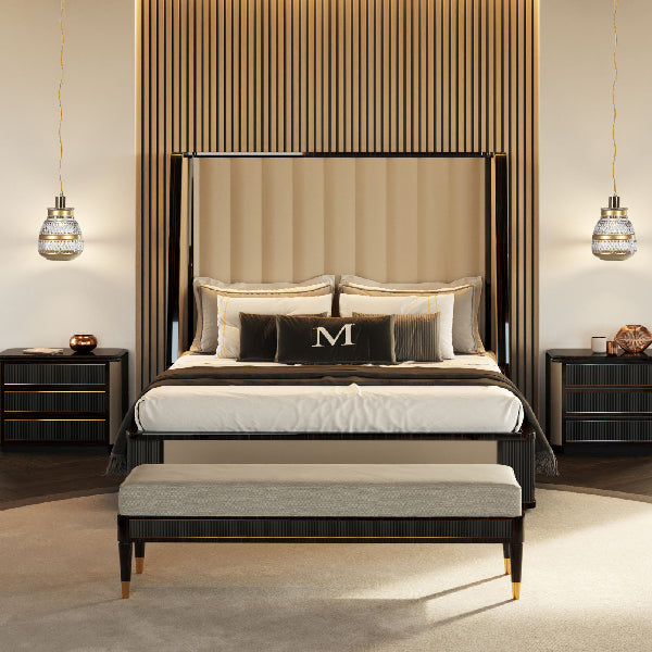 Contemporary Platform Bed with Bold Design