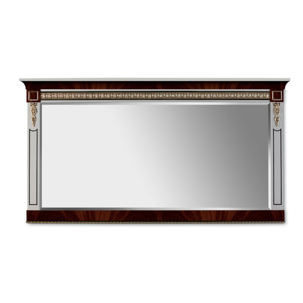 Elegant Horizontal Mirror with Decorative Accents