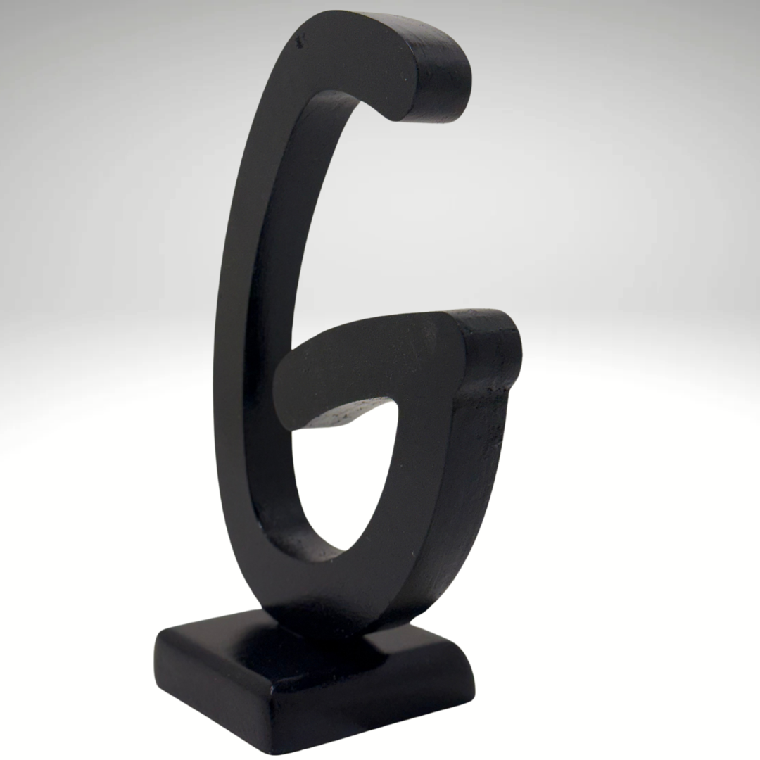 Chic Wooden Letters -Decorative Wooden Alphabet G in black - Perfect for Home decoration