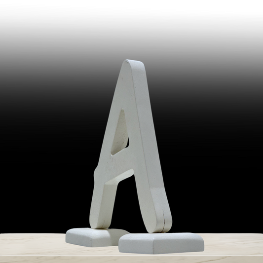 Chic Wooden Letters - Personalized Home & Office-Decorative Wooden- Alphabet Letters A  in White  - Perfect for Home decoration