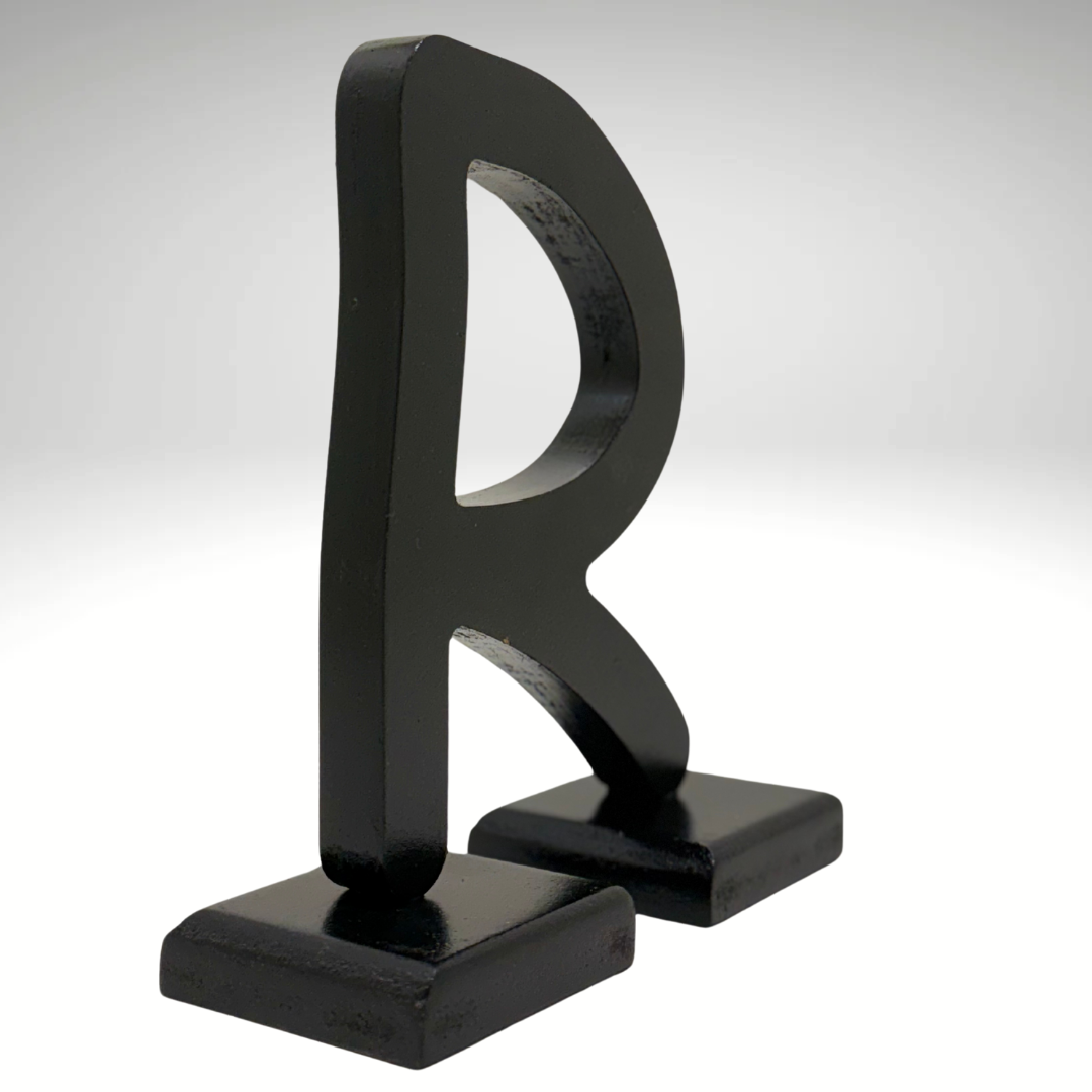 Decorative Wooden Letters-Decorative Wooden Alphabet Letters R in Black - Perfect for Home decoration