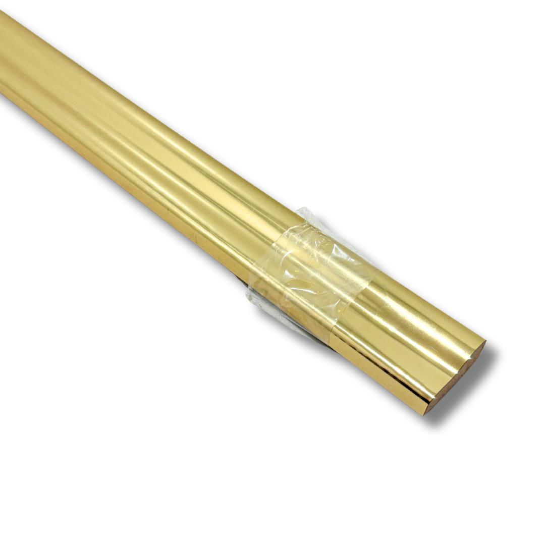 Pre-Finished White MDF Dado Rail – 115 cm | Waterproof, Decorative Wall Moulding | No Painting Required (Light Gold)