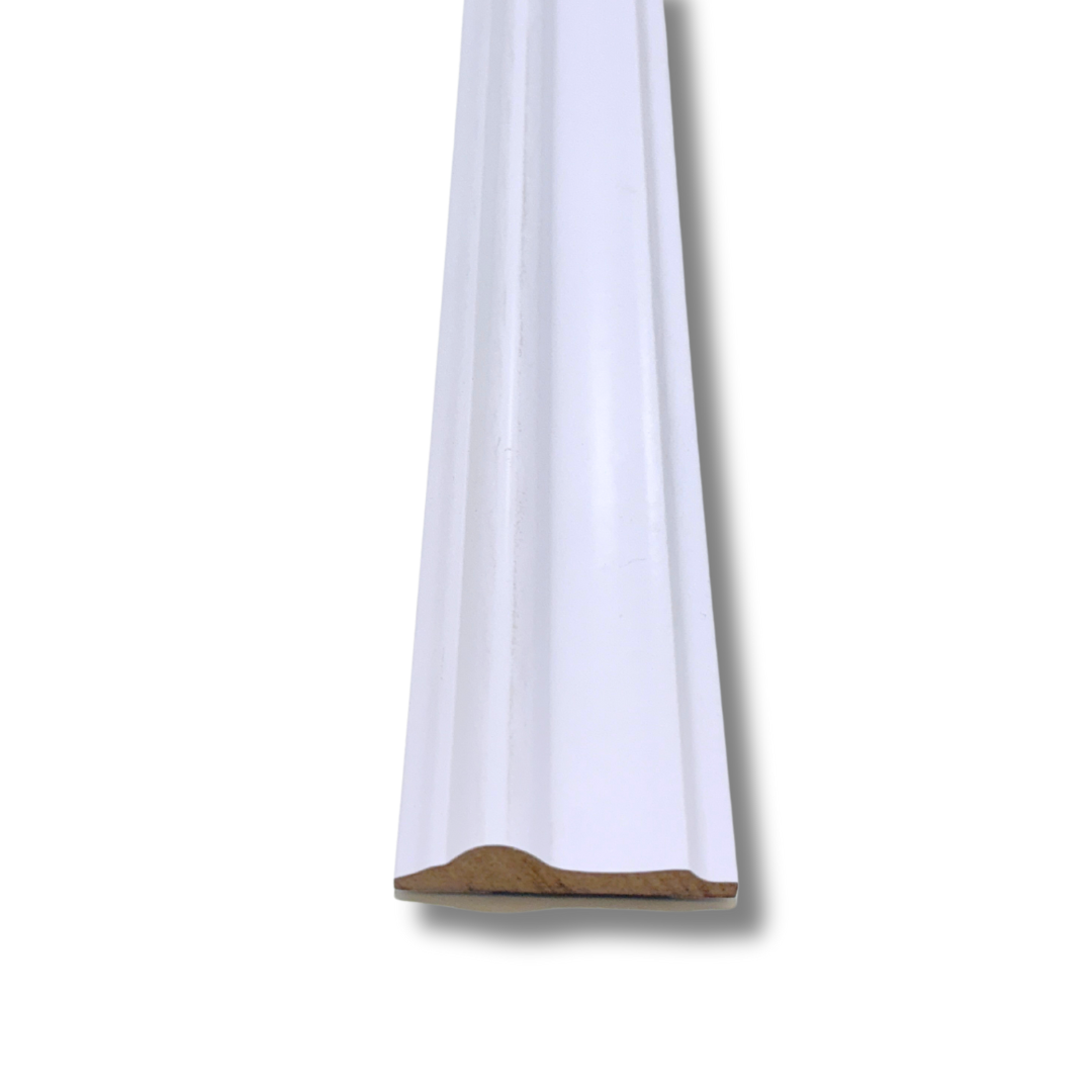 Pre-Finished White MDF Dado Rail Moulding - Wall Trim – 117 cm Decorative Wall Trim