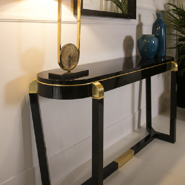 Elegant Console Table with Art Deco Influence