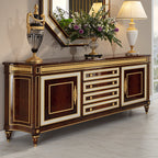 Sophisticated Brown Wood Sideboard with Intricate Design