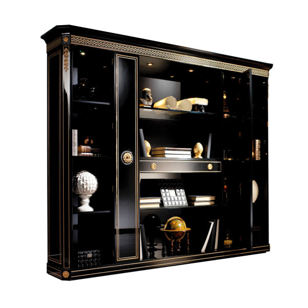 Elegant Black Display Cabinet: A Showcase of Artistry and Functionality