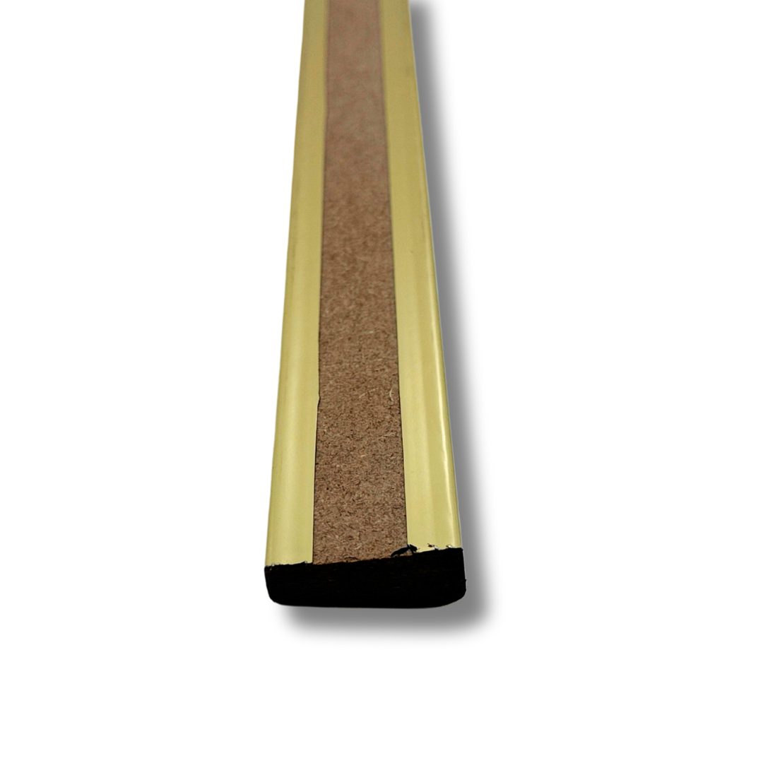 Pre-Finished White MDF Dado Rail – 115 cm | Waterproof, Decorative Wall Moulding | No Painting Required (Light Gold)