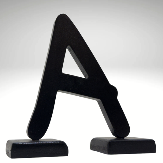 Decorative Wooden Alphabet Letters A in Black - Perfect for Home decoration Charming Wooden Letter Wall Art