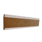 White MDF Skirting Board 116 cm – Chamfered Profile | Pre-Finished & Moisture-Resistant | Easy to Fit with Fixings | Modern Baseboard Trim | Ships Same Day – Purely Panache