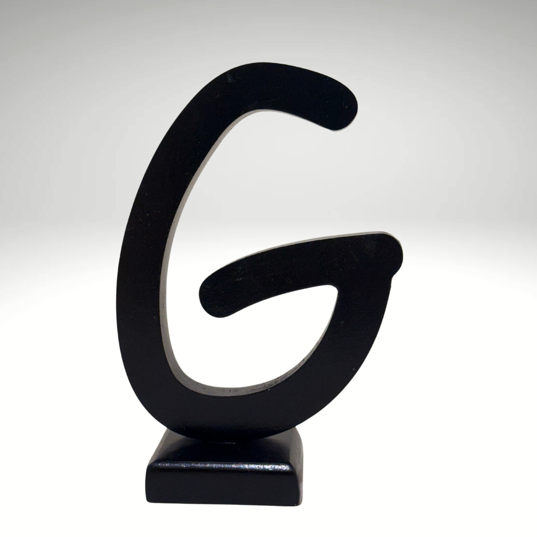 Chic Wooden Letters -Decorative Wooden Alphabet G in black - Perfect for Home decoration