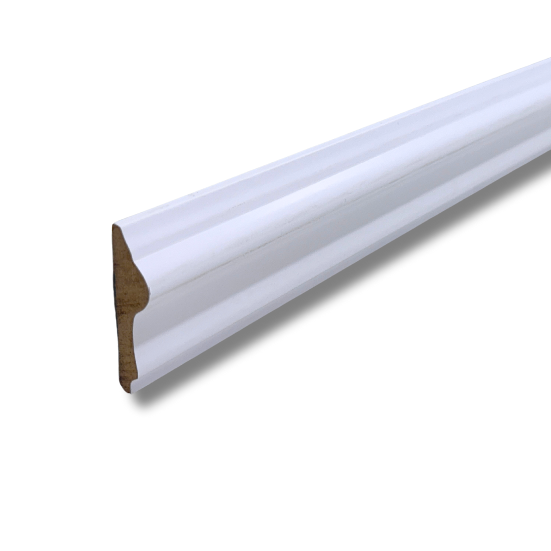Pre-Finished White MDF Dado Rail Moulding - Wall Trim – 117 cm Decorative Wall Trim