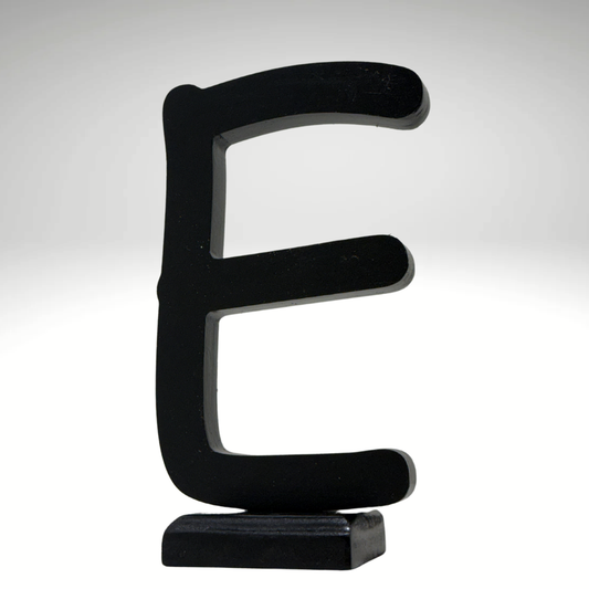 Wooden Letter Wall Art Decorative Wooden Alphabet Letters E in Black - Perfect for Home decoration